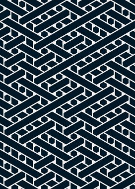 Renkli fayans, kusursuz rastgele dokuma çizgileri deseni, bağlantı sanatı arkaplan tasarımı illüstrasyonu  