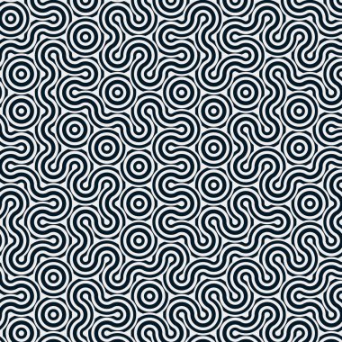 dalgalı ve eğri çizgileri olan renkli fayanslar, bağlantı sanatı arkaplan tasarımı illüstrasyonu 