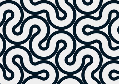 Renkli fayanslar, pürüzsüz rastgele birbirine bağlı dalgalı çizgiler deseni, bağlantı sanatı arkaplan tasarımı çizimi  