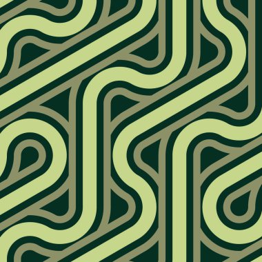 Renkli fayanslar, pürüzsüz rastgele birbirine bağlı dalgalı çizgiler deseni, bağlantı sanatı arkaplan tasarımı çizimi  