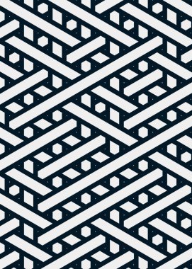 Renkli fayans, kusursuz rastgele dokuma çizgileri deseni, bağlantı sanatı arkaplan tasarımı illüstrasyonu  