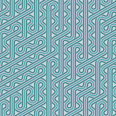 Renkli fayanslar, pürüzsüz rastgele birbirine bağlı dalgalı çizgiler deseni, bağlantı sanatı arkaplan tasarımı çizimi  