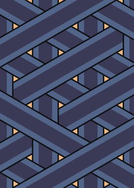 Renkli fayans, kusursuz rastgele dokuma çizgileri deseni, bağlantı sanatı arkaplan tasarımı illüstrasyonu  