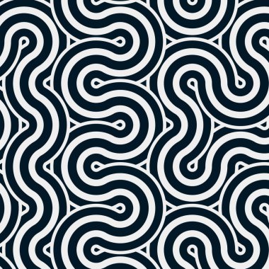 dalgalı ve eğri çizgileri olan renkli fayanslar, bağlantı sanatı arkaplan tasarımı illüstrasyonu 