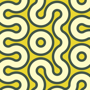 dalgalı ve eğri çizgileri olan renkli fayanslar, bağlantı sanatı arkaplan tasarımı illüstrasyonu 