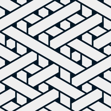 Renkli fayans, kusursuz rastgele dokuma çizgileri deseni, bağlantı sanatı arkaplan tasarımı illüstrasyonu  