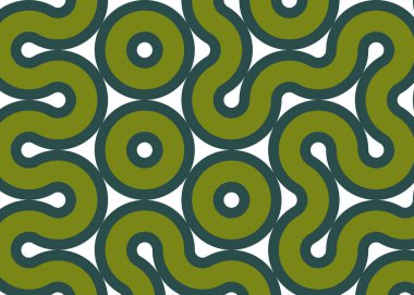 Renkli fayanslar, pürüzsüz rastgele birbirine bağlı dalgalı çizgiler deseni, bağlantı sanatı arkaplan tasarımı çizimi  
