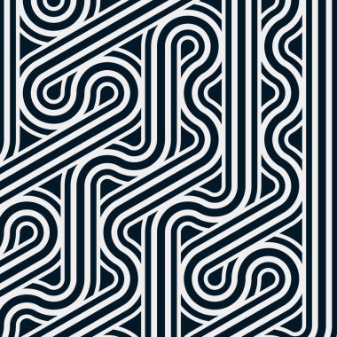 Renkli fayanslar, pürüzsüz rastgele birbirine bağlı dalgalı çizgiler deseni, bağlantı sanatı arkaplan tasarımı çizimi  