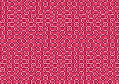 Renkli fayanslar, pürüzsüz rastgele birbirine bağlı dalgalı çizgiler deseni, bağlantı sanatı arkaplan tasarımı çizimi  