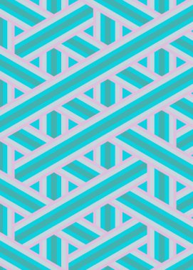 Renkli fayans, kusursuz rastgele dokuma çizgileri deseni, bağlantı sanatı arkaplan tasarımı illüstrasyonu  