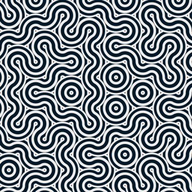 dalgalı ve eğri çizgileri olan renkli fayanslar, bağlantı sanatı arkaplan tasarımı illüstrasyonu 