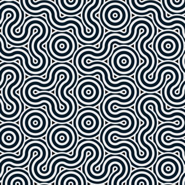 dalgalı ve eğri çizgileri olan renkli fayanslar, bağlantı sanatı arkaplan tasarımı illüstrasyonu 