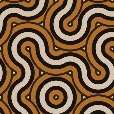 dalgalı ve eğri çizgileri olan renkli fayanslar, bağlantı sanatı arkaplan tasarımı illüstrasyonu 