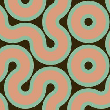 dalgalı ve eğri çizgileri olan renkli fayanslar, bağlantı sanatı arkaplan tasarımı illüstrasyonu  