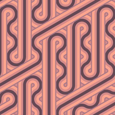 Renkli fayanslar, pürüzsüz rastgele birbirine bağlı dalgalı çizgiler deseni, bağlantı sanatı arkaplan tasarımı çizimi  