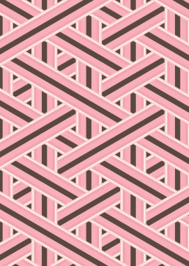 Renkli fayans, kusursuz rastgele dokuma çizgileri deseni, bağlantı sanatı arkaplan tasarımı illüstrasyonu  