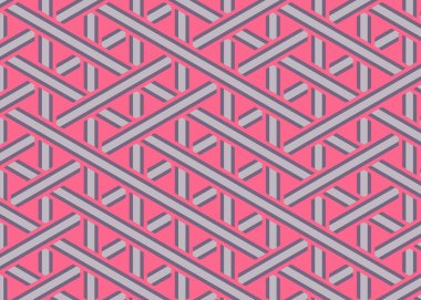 Renkli fayans, kusursuz rastgele dokuma çizgileri deseni, bağlantı sanatı arkaplan tasarımı illüstrasyonu  