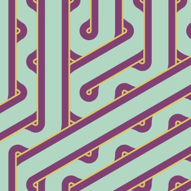 Renkli fayanslar, pürüzsüz rastgele birbirine bağlı dalgalı çizgiler deseni, bağlantı sanatı arkaplan tasarımı çizimi  