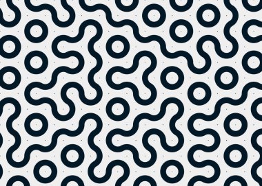 Renkli fayanslar, pürüzsüz rastgele birbirine bağlı dalgalı çizgiler deseni, bağlantı sanatı arkaplan tasarımı çizimi  