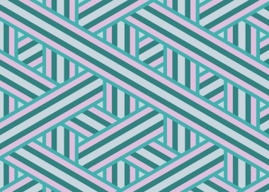 Renkli fayans, kusursuz rastgele dokuma çizgileri deseni, bağlantı sanatı arkaplan tasarımı illüstrasyonu  