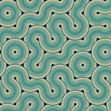 dalgalı ve eğri çizgileri olan renkli fayanslar, bağlantı sanatı arkaplan tasarımı illüstrasyonu  