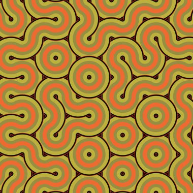 dalgalı ve eğri çizgileri olan renkli fayanslar, bağlantı sanatı arkaplan tasarımı illüstrasyonu  