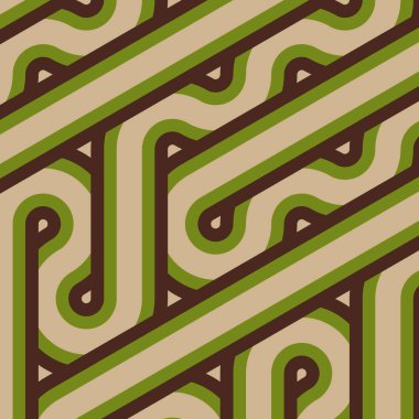 Renkli fayans, kusursuz rastgele dokuma çizgileri deseni, bağlantı sanatı arkaplan tasarımı illüstrasyonu  