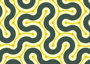 Renkli fayanslar, pürüzsüz rastgele birbirine bağlı dalgalı çizgiler deseni, bağlantı sanatı arkaplan tasarımı çizimi  