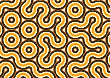 Renkli fayanslar, pürüzsüz rastgele birbirine bağlı dalgalı çizgiler deseni, bağlantı sanatı arkaplan tasarımı çizimi  