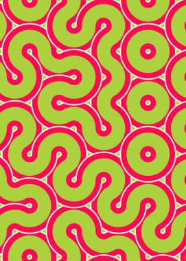 monokrom rastgele geçiş çizgileri üretken sanat tarzı renkli logo illüstrasyonu