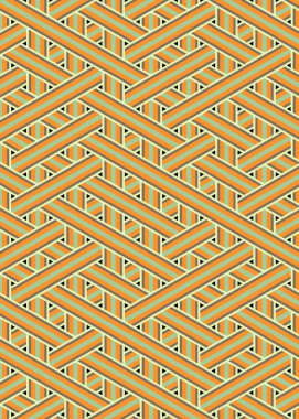 Renkli fayans, kusursuz rastgele dokuma çizgileri deseni, bağlantı sanatı arkaplan tasarımı illüstrasyonu  