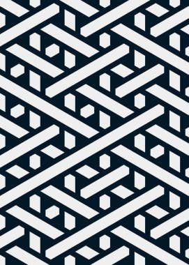 Renkli fayans, kusursuz rastgele dokuma çizgileri deseni, bağlantı sanatı arkaplan tasarımı illüstrasyonu  