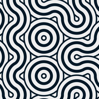 dalgalı ve eğri çizgileri olan renkli fayanslar, bağlantı sanatı arkaplan tasarımı illüstrasyonu 