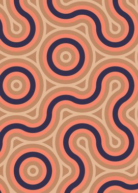 monokrom rastgele geçiş çizgileri üretken sanat tarzı renkli logo illüstrasyonu