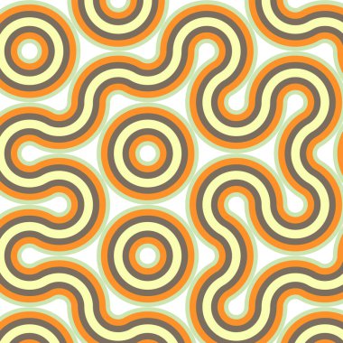 dalgalı ve eğri çizgileri olan renkli fayanslar, bağlantı sanatı arkaplan tasarımı illüstrasyonu  