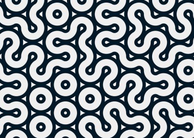 Renkli fayanslar, pürüzsüz rastgele birbirine bağlı dalgalı çizgiler deseni, bağlantı sanatı arkaplan tasarımı çizimi  