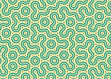 Renkli fayanslar, pürüzsüz rastgele birbirine bağlı dalgalı çizgiler deseni, bağlantı sanatı arkaplan tasarımı çizimi  