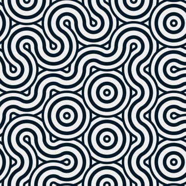 dalgalı ve eğri çizgileri olan renkli fayanslar, bağlantı sanatı arkaplan tasarımı illüstrasyonu 