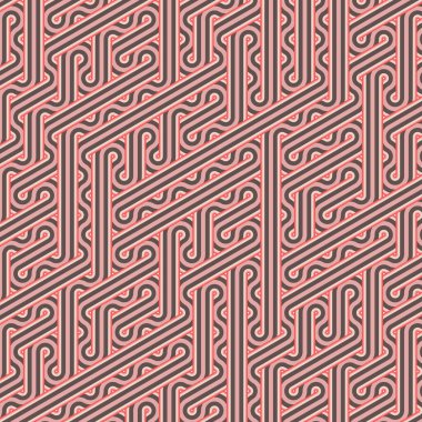 Renkli fayans, kusursuz rastgele dokuma çizgileri deseni, bağlantı sanatı arkaplan tasarımı illüstrasyonu  