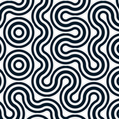 dalgalı ve eğri çizgileri olan renkli fayanslar, bağlantı sanatı arkaplan tasarımı illüstrasyonu 