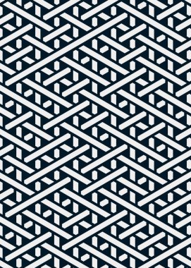 Renkli fayans, kusursuz rastgele dokuma çizgileri deseni, bağlantı sanatı arkaplan tasarımı illüstrasyonu  