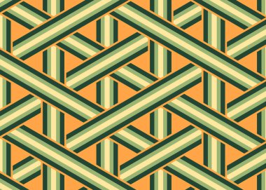 Renkli fayans, kusursuz rastgele dokuma çizgileri deseni, bağlantı sanatı arkaplan tasarımı illüstrasyonu  