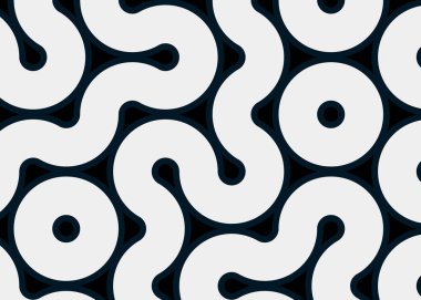 Renkli fayanslar, pürüzsüz rastgele birbirine bağlı dalgalı çizgiler deseni, bağlantı sanatı arkaplan tasarımı çizimi  