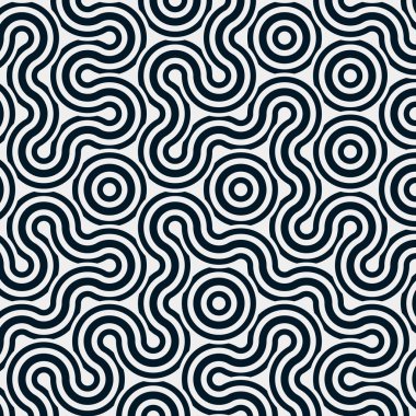 dalgalı ve eğri çizgileri olan renkli fayanslar, bağlantı sanatı arkaplan tasarımı illüstrasyonu 