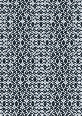 Renkli fayanslar, pürüzsüz rastgele birbirine bağlı dalgalı çizgiler deseni, bağlantı sanatı arkaplan tasarımı çizimi  