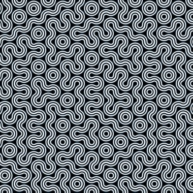 dalgalı ve eğri çizgileri olan renkli fayanslar, bağlantı sanatı arkaplan tasarımı illüstrasyonu 