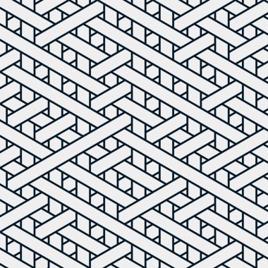 Renkli fayans, kusursuz rastgele dokuma çizgileri deseni, bağlantı sanatı arkaplan tasarımı illüstrasyonu  