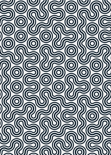 Renkli fayanslar, pürüzsüz rastgele birbirine bağlı dalgalı çizgiler deseni, bağlantı sanatı arkaplan tasarımı çizimi  