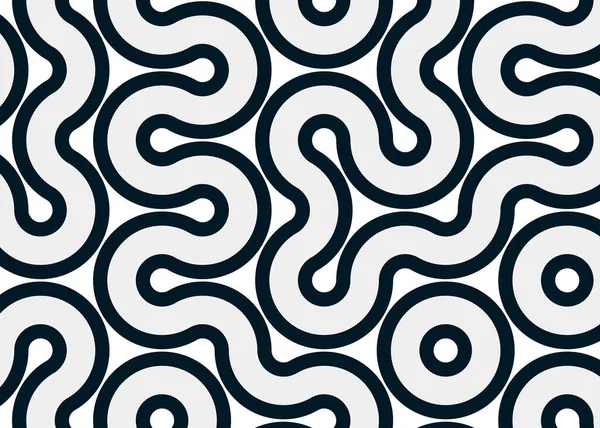 Renkli fayanslar, pürüzsüz rastgele birbirine bağlı dalgalı çizgiler deseni, bağlantı sanatı arkaplan tasarımı çizimi  
