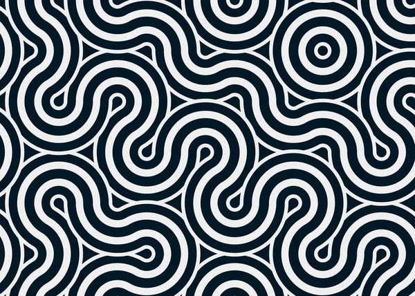 Renkli fayanslar, pürüzsüz rastgele birbirine bağlı dalgalı çizgiler deseni, bağlantı sanatı arkaplan tasarımı çizimi  